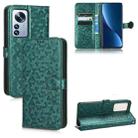For Xiaomi 12 Lite Honeycomb Dot Texture Leather Phone Case(Green) - 1
