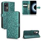 For Xiaomi 12T Pro Honeycomb Dot Texture Leather Phone Case(Green) - 1