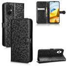 For Xiaomi Poco M5 Honeycomb Dot Texture Leather Phone Case(Black) - 1