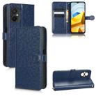 For Xiaomi Poco M5 Honeycomb Dot Texture Leather Phone Case(Blue) - 1