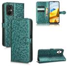 For Xiaomi Poco M5 Honeycomb Dot Texture Leather Phone Case(Green) - 1