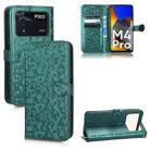 For Xiaomi Poco M4 Pro 4G Honeycomb Dot Texture Leather Phone Case(Green) - 1