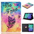 For iPad 10th Gen 10.9 2022 Voltage Texture Color Painting Leather Tablet Case(Feather) - 1