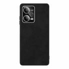 For Xiaomi Redmi Note 12 Pro+ Frosted Skin Feel Phone Case(Black) - 1