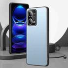 For Xiaomi Redmi Note 12 Pro All-Inclusive Lens Frosted Metal Phone Case(Blue) - 1