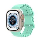 Ocean Style Silicone Watch Band For Apple Watch Ultra 49mm / Series 8&7 45mm / SE 2&6&SE&5&4 44mm / 3&2&1 42mm(Green) - 1