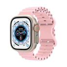 Ocean Style Silicone Watch Band For Apple Watch Ultra 49mm / Series 8&7 45mm / SE 2&6&SE&5&4 44mm / 3&2&1 42mm(Pink) - 1