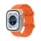 Ocean Style Silicone Watch Band For Apple Watch Ultra 49mm&Watch Ultra 2 49mm / Series 9&8&7 45mm / SE 3&SE 2&6&SE&5&4 44mm / 3&2&1 42mm(Orange) - 1
