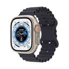 Ocean Style Silicone Watch Band For Apple Watch Series 9&8&7 41mm / SE 3&SE 2&6&SE&5&4 40mm / 3&2&1 38mm(Midnight) - 1