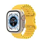 Ocean Style Silicone Watch Band For Apple Watch Series 9&8&7 41mm / SE 3&SE 2&6&SE&5&4 40mm / 3&2&1 38mm(Yellow) - 1