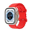 Ocean Style Silicone Watch Band For Apple Watch Series 8&7 41mm / SE 2&6&SE&5&4 40mm / 3&2&1 38mm(Red) - 1