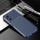 For Xiaomi Redmi 11 Prime Carbon Fiber Texture Shockproof TPU Phone Case(Blue) - 1