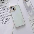 For iPhone 14 Glossy Metal Lens Frame PC Phone Case(Transparent) - 1