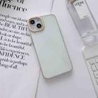 For iPhone 14 Plus Glossy Metal Lens Frame PC Phone Case(Transparent) - 1