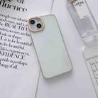 For iPhone 14 Pro Max Glossy Metal Lens Frame PC Phone Case(Transparent) - 1