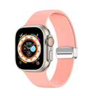 Folding Buckle Silicone Watch Band For Apple Watch Ultra 49mm(Pink) - 1