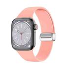 Folding Buckle Silicone Watch Band For Apple Watch Series 8&7 41mm / SE 2&6&SE&5&4 40mm / 3&2&1 38mm(Pink) - 1