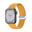 Folding Buckle Silicone Watch Band For Apple Watch Series 8&7 41mm / SE 2&6&SE&5&4 40mm / 3&2&1 38mm(Yellow) - 1