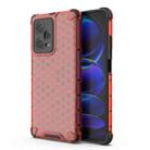 For Xiaomi Redmi Note 12 Pro+ China / Global Shockproof Honeycomb PC + TPU Phone Case(Red) - 1