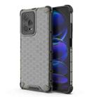 For Xiaomi Redmi Note 12 Pro+ China / Global Shockproof Honeycomb PC + TPU Phone Case(Black) - 1