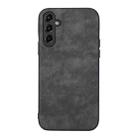 For Samsung Galaxy A14 5G Morocco Texture PU Phone Case(Black) - 1