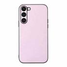 For Samsung Galaxy S23+ 5G Cowhide Texture PU Phone Case(Pink) - 1