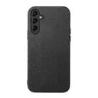 For Samsung Galaxy A14 5G Wood Texture PU Phone Case(Black) - 1