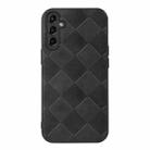 For Samsung Galaxy A14 5G Weave Plaid PU Phone Case(Black) - 1