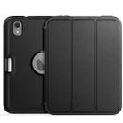 For iPad mini 6 3-Fold Amor Shockproof Smart Tablet Case(Black) - 1