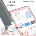 For iPad 10.2 2021 / 2020 / 2019 / Air 10.5 2019 3-Fold Amor Shockproof Smart Tablet Case(Grey Pink) - 6