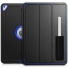 For iPad 10.2 2021 / 2020 / 2019 / Air 10.5 2019 3-Fold Amor Shockproof Smart Tablet Case(Black Blue) - 1