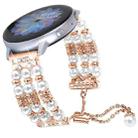 20mm Pearl Half Bracelet B Style Watch Band(Rose Gold) - 1