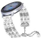 20mm Pearl Half Bracelet B Style Watch Band(Silver) - 1