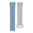 20mm For Samsung Galaxy Watch5 Silicone Magnetic Watch Band(Blue+Grey) - 1