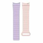 20mm For Samsung Galaxy Watch5 Silicone Magnetic Watch Band(Purple+Pink Sand) - 1