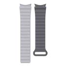20mm For Samsung Galaxy Watch5 Silicone Magnetic Watch Band(Gray + Dark Gray) - 1