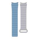 22mm For Samsung Galaxy Watch5 Silicone Magnetic Watch Band(Blue+Grey) - 1