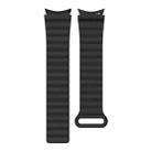 22mm For Samsung Galaxy Watch5 Silicone Magnetic Watch Band(Black) - 1