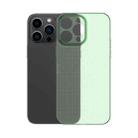 For iPhone 14 Plus Honeycomb Hollow Heat Dissipation Phone Case(Green) - 1