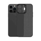 For iPhone 14 Pro Honeycomb Hollow Heat Dissipation Phone Case(Black) - 1