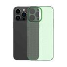 For iPhone 14 Pro Honeycomb Hollow Heat Dissipation Phone Case(Green) - 1