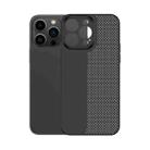 For iPhone 14 Pro Max Honeycomb Hollow Heat Dissipation Phone Case(Black) - 1