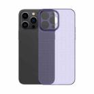 For iPhone 14 Pro Max Honeycomb Hollow Heat Dissipation Phone Case(Deep Purple) - 1