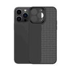 For iPhone 13 Honeycomb Hollow Heat Dissipation Phone Case(Black) - 1