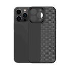 For iPhone 12 Pro Max Honeycomb Hollow Heat Dissipation Phone Case(Black) - 1