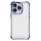 For iPhone 15 Pro Max Electroplating Four-corner Shockproof Space Phone Case(Blue) - 1