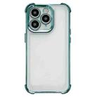 For iPhone 15 Pro Max Electroplating Four-corner Shockproof Space Phone Case(Green) - 1