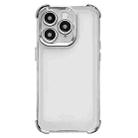 For iPhone 15 Pro Max Electroplating Four-corner Shockproof Space Phone Case(Silver) - 1