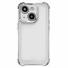 For iPhone 15 Electroplating Four-corner Shockproof Space Phone Case(Silver) - 1