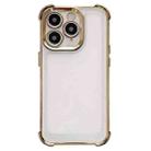 For iPhone 14 Pro Electroplating Four-corner Shockproof Space Phone Case(Gold) - 1